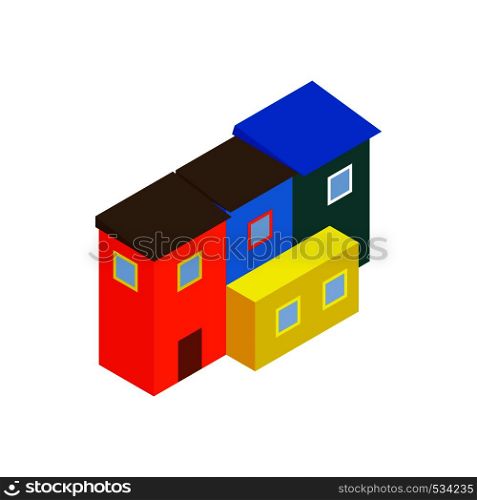 Argentina houses icon in isometric 3d style on a white background. Argentina houses icon, isometric 3d style
