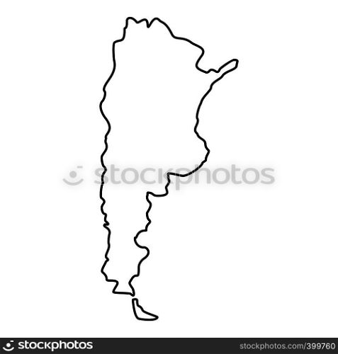 Argentina map icon. Outline illustration of Argentina map vector icon for web. Argentina map icon, outline style