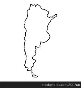 Argentina map icon. Outline illustration of Argentina map vector icon for web. Argentina map icon, outline style