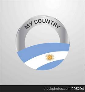 Argentina My Country Flag badge