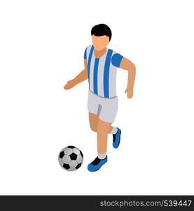 Argentina soccer player icon in isometric 3d style isolated on white background. Argentina soccer player icon, isometric 3d style