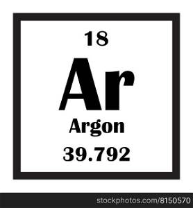 Argon chemical element icon vector illustration design