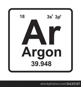 Argon element icon vector illustration symbol design