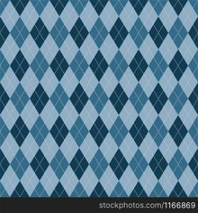 Argyle blue vector seamless pattern