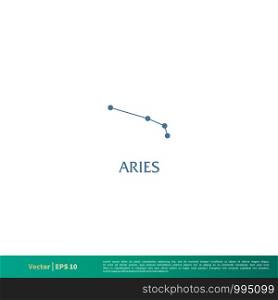 Aries - Constellation Star Icon Vector Logo Template Illustration Design. Vector EPS 10.