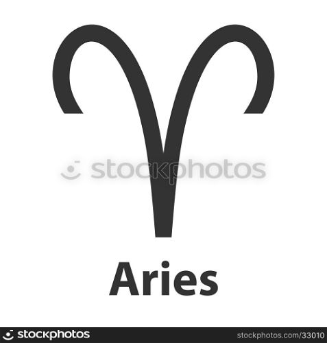 Aries, ram zodiac sign. Vector Illustration, icon