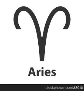 Aries, ram zodiac sign. Vector Illustration, icon