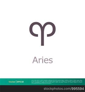 Aries - Zodiac Sign Icon Vector Logo Template Illustration Design. Vector EPS 10.
