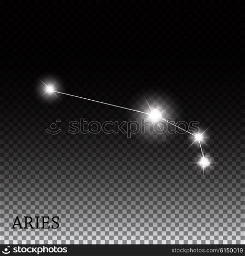 Aries Zodiac Sign of the Beautiful Bright Stars Vector Illustrat. Aries Zodiac Sign of the Beautiful Bright Stars Vector Illustration EPS10