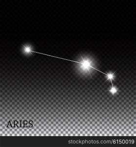 Aries Zodiac Sign of the Beautiful Bright Stars Vector Illustrat. Aries Zodiac Sign of the Beautiful Bright Stars Vector Illustration EPS10
