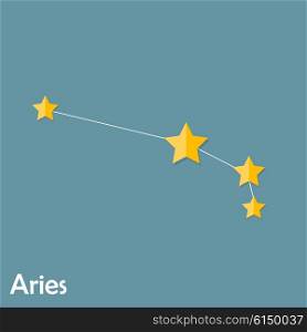 Aries Zodiac Sign of the Beautiful Bright Stars Vector Illustration EPS10. Aries Zodiac Sign of the Beautiful Bright Stars Vector Illustrat