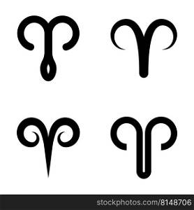 Aries zodiac symbol icon vector illustration design