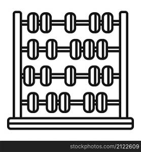 Arithmetic abacus icon outline vector. Math calculator. Counting toy. Arithmetic abacus icon outline vector. Math calculator