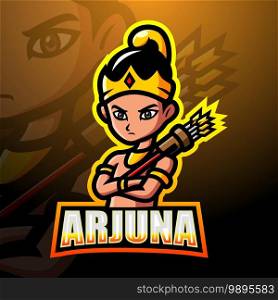 Arjuna mascot esport logo design