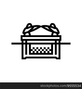 ark of the covenant line icon vector. ark of the covenant sign. isolated contour symbol black illustration. ark of the covenant line icon vector illustration