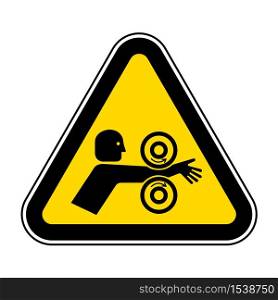 Arm Entangle Rollers Right Symbol Sign Isolate On White Background,Vector Illustration EPS.10