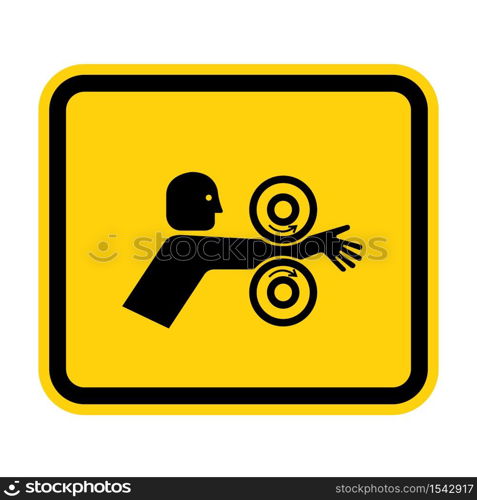 Arm Entangle Rollers Right Symbol Sign Isolate On White Background,Vector Illustration EPS.10