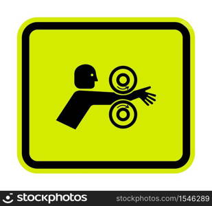 Arm Entangle Rollers Right Symbol Sign Isolate On White Background,Vector Illustration EPS.10