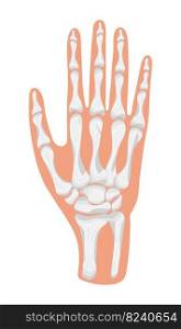 Arm, hand icon of radiography and x-ray concept vector. Phalanges of hand. Bones trauma, pain, osteoporosis illustration.. Arm, hand icon of radiography and x-ray concept vector. Phalanges of hand.
