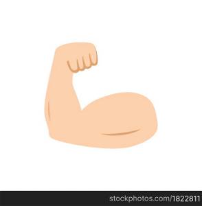 Arm muscle. Emoji of strong bicep. Emoticon of strength in hand. Icon of power of protein for man. Flex muscle of arm. Exercise in gym for health. Logo of fitness, workout, bodybuilder, sport. Vector.. Arm muscle. Emoji of strong bicep. Emoticon of strength in hand. Icon of power of protein for man. Flex muscle of arm. Exercise in gym for health. Logo of fitness, workout, bodybuilder, sport. Vector