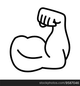 Arm muscles icon vector on trendy design