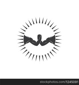 arm wrestling vecor icon illustration design template