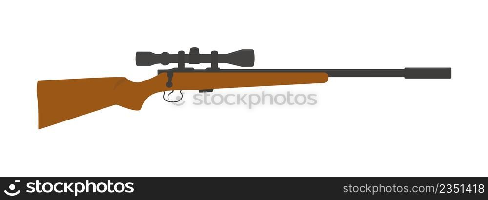 Armament. An arbitrary color image of a rifle with an optical sight.