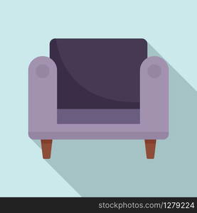 Armchair furniture icon. Flat illustration of armchair furniture vector icon for web design. Armchair furniture icon, flat style