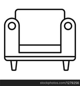 Armchair furniture icon. Outline armchair furniture vector icon for web design isolated on white background. Armchair furniture icon, outline style