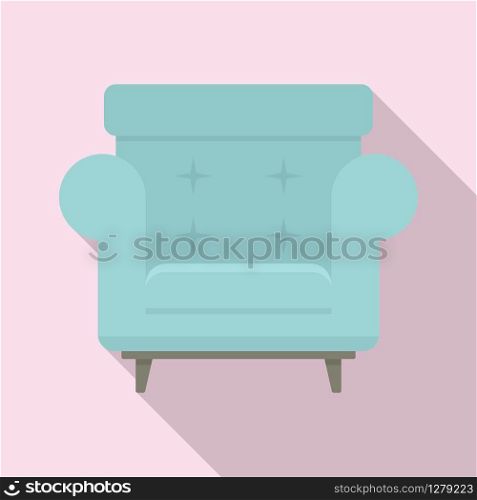 Armchair icon. Flat illustration of armchair vector icon for web design. Armchair icon, flat style