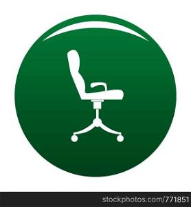 Armchair icon. Simple illustration of armchair vector icon for any design green. Armchair icon vector green