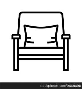 armchair minimalistic stylish line icon vector. armchair minimalistic stylish sign. isolated contour symbol black illustration. armchair minimalistic stylish line icon vector illustration