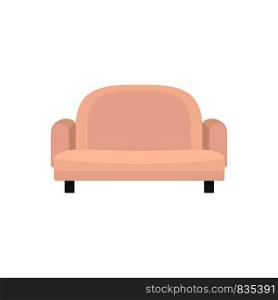 Armchair sofa icon. Flat illustration of armchair sofa vector icon for web isolated on white. Armchair sofa icon, flat style