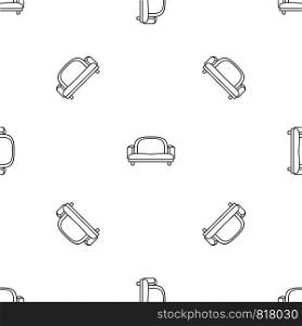 Armchair sofa icon. Outline illustration of armchair sofa vector icon for web design isolated on white background. Armchair sofa icon, outline style