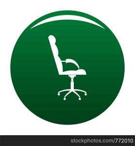 Armchairwith armrests icon. Simple illustration of armchair armrests vector icon for any design green. Armchairwith armrests icon vector green