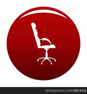 Armchairwith armrests icon. Simple illustration of armchair armrests vector icon for any design red. Armchairwith armrests icon vector red