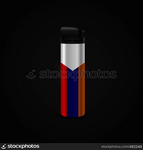 Armenia Flag Cigrette Lighter. Vector EPS10 Abstract Template background