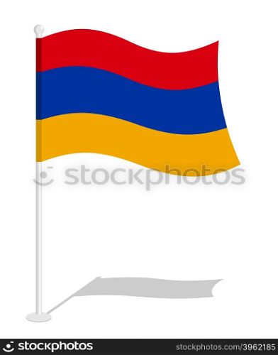 Armenia flag. Official national symbol of Armenian Republic. Traditional Armenian flag emerging eastern states&#xA;