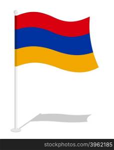 Armenia flag. Official national symbol of Armenian Republic. Traditional Armenian flag emerging eastern states&#xA;