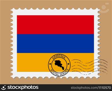 Armenia Flag Postage Stamp Vector illustration Eps 10.. Armenia Flag Postage Stamp Vector illustration Eps 10