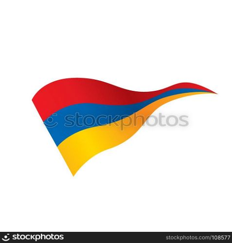 Armenia flag, vector illustration. Armenia flag, vector illustration on a white background