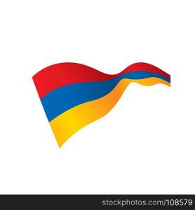 Armenia flag, vector illustration. Armenia flag, vector illustration on a white background