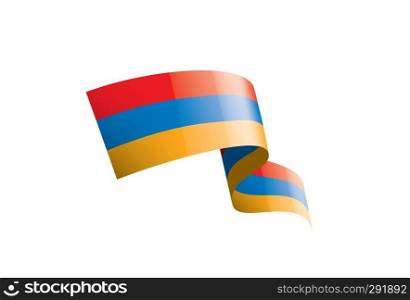 Armenia flag, vector illustration on a white background.. Armenia flag, vector illustration on a white background