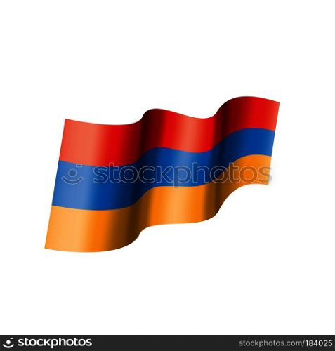 Armenia flag, vector illustration on a white background. Armenia flag, vector illustration