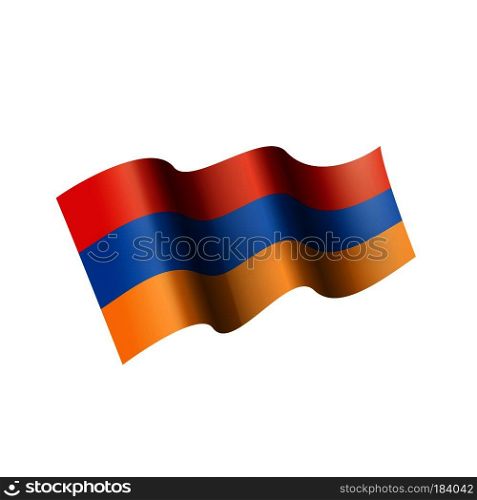 Armenia flag, vector illustration on a white background. Armenia flag, vector illustration