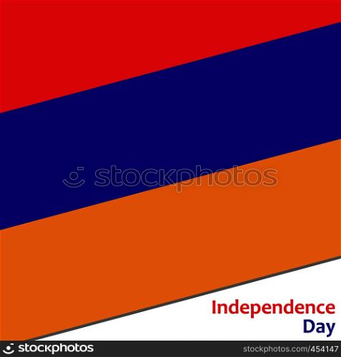 Armenia independence day with flag vector illustration for web. Armenia independence day