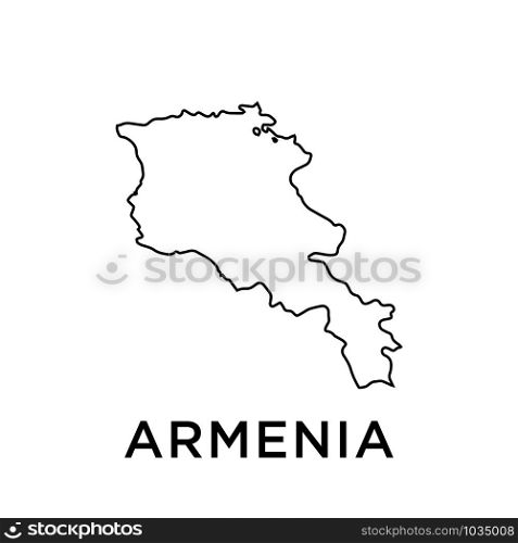 Armenia map icon design trendy