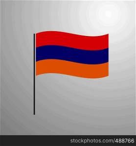 Armenia waving Flag