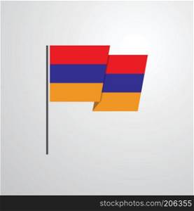 Armenia waving Flag design vector