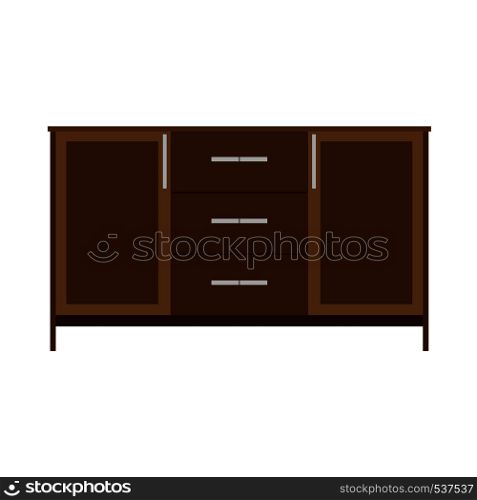 Armoire vector llustration rack shelf furniture icon. Vintage elegant old cupboard cabinet closet. Wooden wardrobe design